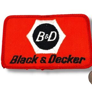 Vintage Black & Decker uniform Jacket Patch retro employee rep tools